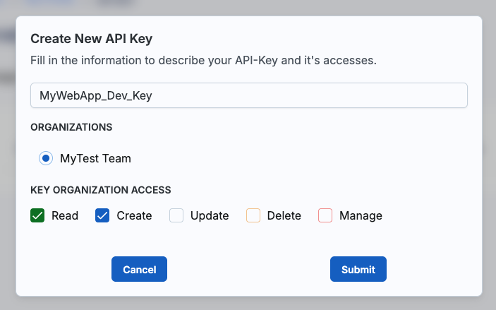 Create API_KEY Prompt